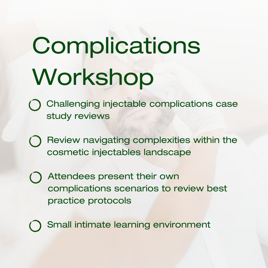 Cosmetic Injecting Complications Full Day Workshop - 10th July 2024